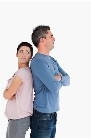 simsearch:400-06172922,k - Couple after an argument with the arms crossed Stock Photo - Budget Royalty-Free & Subscription, Code: 400-04918327