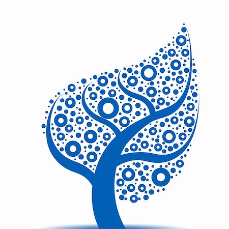 simsearch:400-05902207,k - Beautiful abstract art tree on white background Stock Photo - Budget Royalty-Free & Subscription, Code: 400-04918899