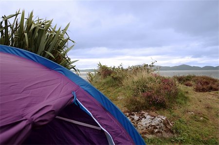 family ireland - tent at campsite on the edge of the coast of kerry in ireland Stock Photo - Budget Royalty-Free & Subscription, Code: 400-04918948