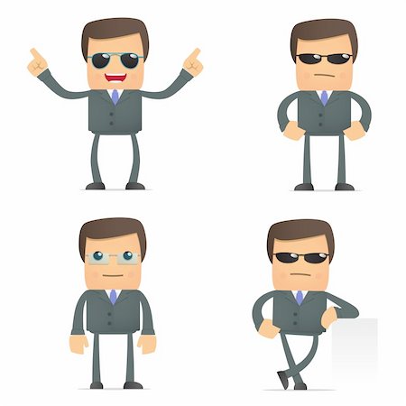 simsearch:400-06179023,k - set of funny cartoon businessman in various poses for use in presentations, etc. Photographie de stock - Aubaine LD & Abonnement, Code: 400-04919600