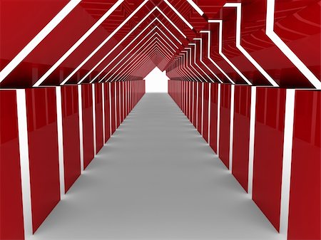 3d house tunnel red home estate business Stock Photo - Budget Royalty-Free & Subscription, Code: 400-04919987
