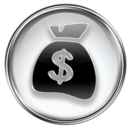 simsearch:400-05350670,k - dollar icon grey, isolated on white background. Photographie de stock - Aubaine LD & Abonnement, Code: 400-04910248