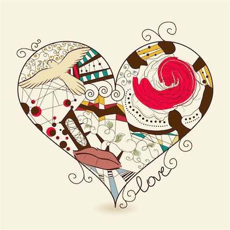 Vector picture of abstract heart Stock Photo - Budget Royalty-Free & Subscription, Code: 400-04910618