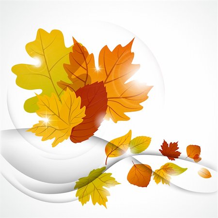 Vector autumn background Stock Photo - Budget Royalty-Free & Subscription, Code: 400-04910625