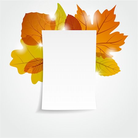 Vector autumn background Stock Photo - Budget Royalty-Free & Subscription, Code: 400-04910626