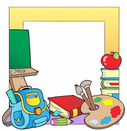 simsearch:400-04268468,k - School theme frame 2 - vector illustration. Stock Photo - Budget Royalty-Free & Subscription, Code: 400-04911207