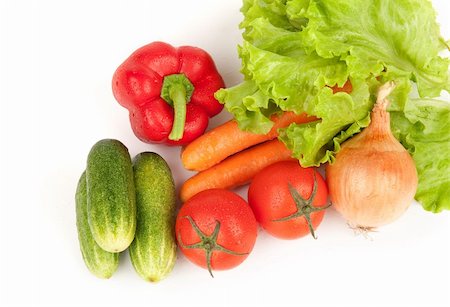 spice gardens - Fresh Vegetables isolated on a white background Stock Photo - Budget Royalty-Free & Subscription, Code: 400-04911500