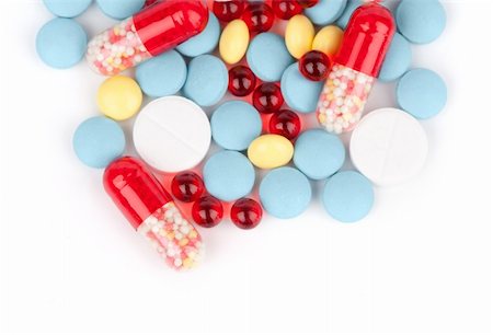 simsearch:400-05291443,k - Close up of colorful tablets and capsules Photographie de stock - Aubaine LD & Abonnement, Code: 400-04911676