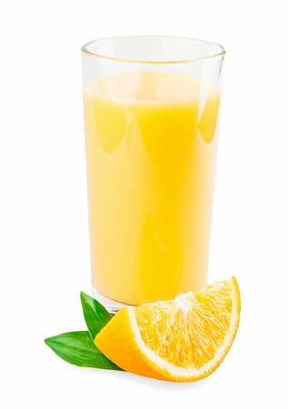 simsearch:400-05911768,k - Full glass of orange juice isolated on white background Photographie de stock - Aubaine LD & Abonnement, Code: 400-04911883
