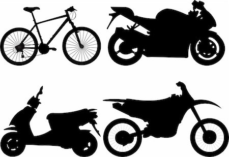 paunovic (artist) - Motorcycle collection - vector Stockbilder - Microstock & Abonnement, Bildnummer: 400-04912048