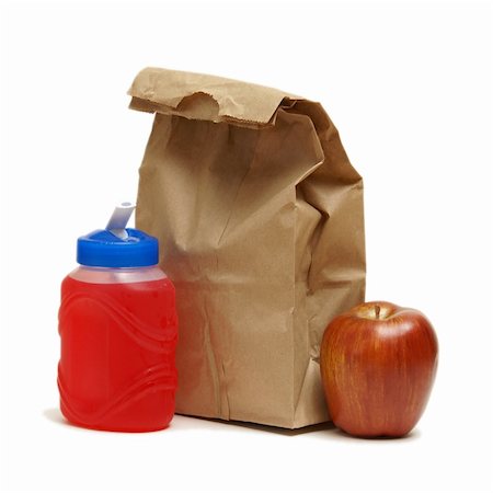 school food bag - A great way to save money is by brown bagging it to work or school and its usually healthier too. Stock Photo - Budget Royalty-Free & Subscription, Code: 400-04912040