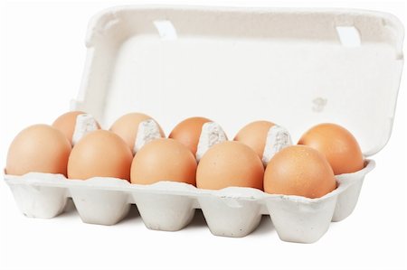 simsearch:400-04313912,k - White eggs in carton. Nutritious eating. Stockbilder - Microstock & Abonnement, Bildnummer: 400-04912069