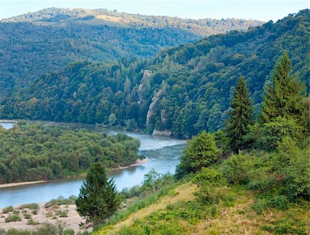 simsearch:400-04306537,k - Summer Stryj River valley view (Lviv Oblast, Ukraine). Stock Photo - Budget Royalty-Free & Subscription, Code: 400-04912450