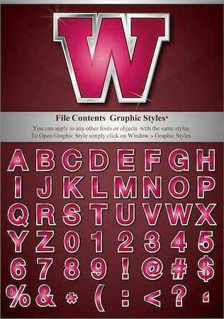 File Contents Graphic Styles. You can apply to any other fonts or objects with the same styles. To Open Graphic Style simply click on Window Menu > Graphic Styles Stock Photo - Budget Royalty-Free & Subscription, Code: 400-04912598