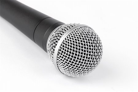 simsearch:400-04304525,k - A prof black microphone on white background Foto de stock - Super Valor sin royalties y Suscripción, Código: 400-04912649