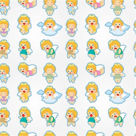 simsearch:400-04407926,k - seamless angel pattern Fotografie stock - Microstock e Abbonamento, Codice: 400-04912669