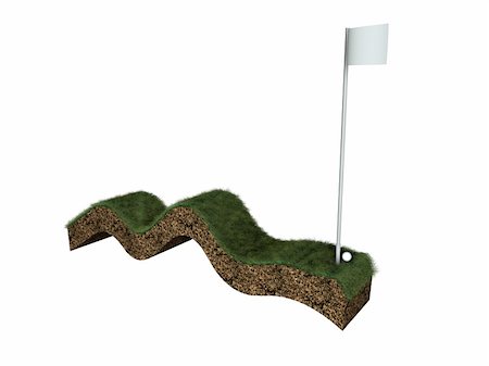simsearch:400-04319321,k - golf course isolated on white background Photographie de stock - Aubaine LD & Abonnement, Code: 400-04912700