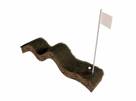 simsearch:400-04319321,k - golf course isolated on white background Photographie de stock - Aubaine LD & Abonnement, Code: 400-04912702