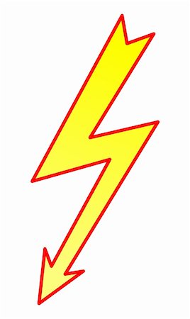 pic of electric shocked - Yellow lightning symbol Stock Photo - Budget Royalty-Free & Subscription, Code: 400-04912969