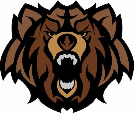 snarling grizzly bear - Graphic Mascot Image of a Black Bear Head Stock Photo - Budget Royalty-Free & Subscription, Code: 400-04913070