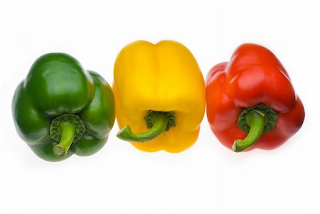 simsearch:400-06092107,k - fresh colorfull bell peppers isolated over white background Fotografie stock - Microstock e Abbonamento, Codice: 400-04913341