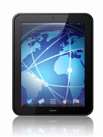 simsearch:400-06921233,k - Vector illustration of a modern tablet PC pad Stock Photo - Budget Royalty-Free & Subscription, Code: 400-04913546