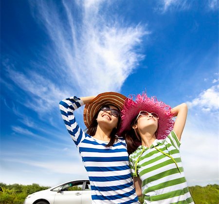 simsearch:400-04900515,k - happy young woman enjoy vacation  on road trip Stock Photo - Budget Royalty-Free & Subscription, Code: 400-04913957