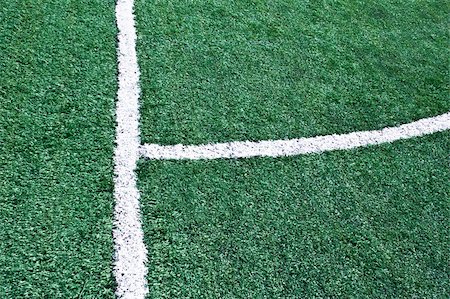 Fake grass soccer field with line Stock Photo - Budget Royalty-Free & Subscription, Code: 400-04924295