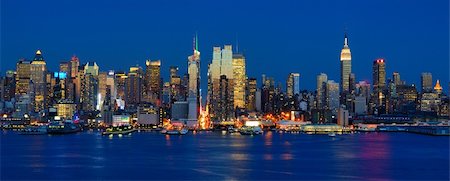 New York City skyline viewed from Weehawken, New Jersey. Stock Photo - Budget Royalty-Free & Subscription, Code: 400-04924428