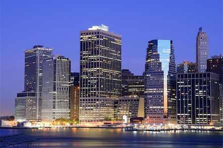 Lower Manhattan viewed from Brooklyn Heights in New York City. Stock Photo - Budget Royalty-Free & Subscription, Code: 400-04924430