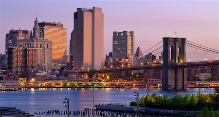 Lower Manhattan viewed from Brooklyn Heights in New York City. Stock Photo - Budget Royalty-Free & Subscription, Code: 400-04924431