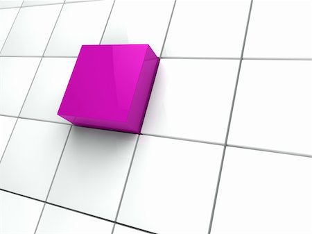simsearch:400-05146077,k - 3d cube purple white area square abstract Photographie de stock - Aubaine LD & Abonnement, Code: 400-04925288