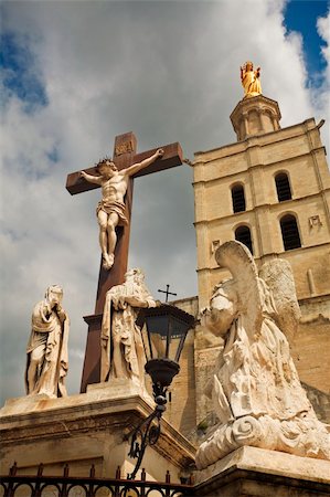 simsearch:400-08167041,k - Beautiful crucifix at the  palace of the popes in Avignon, Provence, France. Stock Photo - Budget Royalty-Free & Subscription, Code: 400-04925452