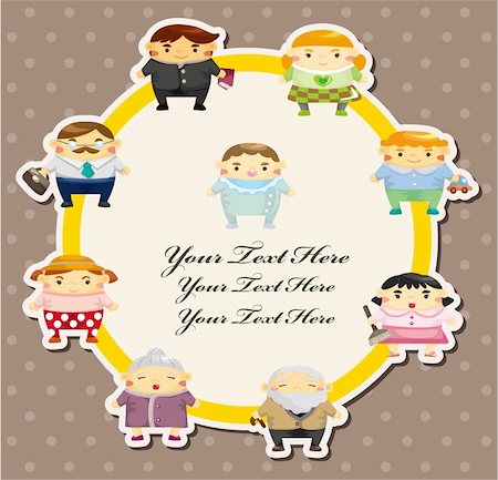 father cartoon - family card Stock Photo - Budget Royalty-Free & Subscription, Code: 400-04920138