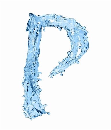 alphabet made of frozen water - the letter P Stock Photo - Budget Royalty-Free & Subscription, Code: 400-04920315