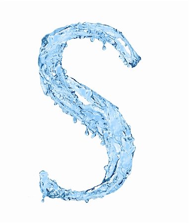 design of letter a in water - alphabet made of frozen water - the letter S Stock Photo - Budget Royalty-Free & Subscription, Code: 400-04920318