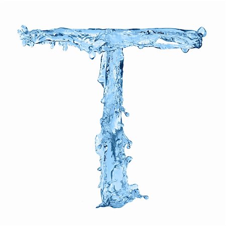 design of letter a in water - alphabet made of frozen water - the letter T Stock Photo - Budget Royalty-Free & Subscription, Code: 400-04920319