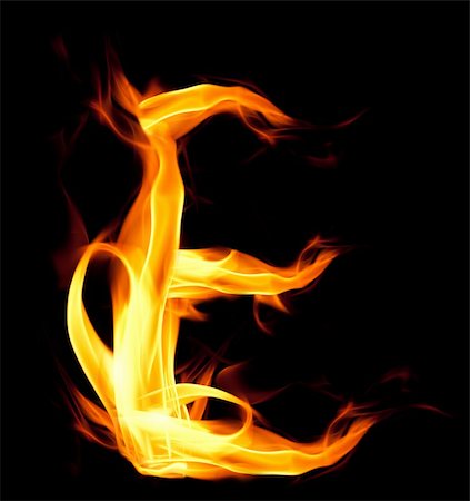 Fiery font. Letter E Stock Photo - Budget Royalty-Free & Subscription, Code: 400-04920453