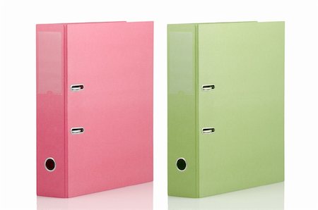 Two binders on white background. Stock Photo - Budget Royalty-Free & Subscription, Code: 400-04920851
