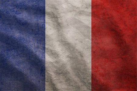 retro french - Weathered France flag grunge rugged condition waving Photographie de stock - Aubaine LD & Abonnement, Code: 400-04921168