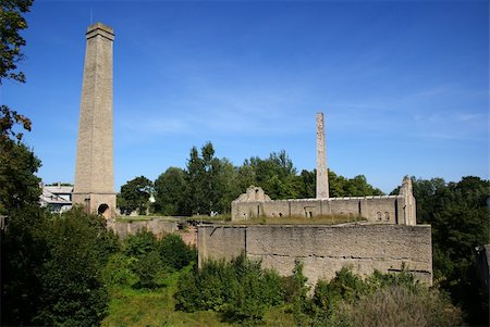 simsearch:400-05205237,k - Ruins of cement works on a background of the blue sky Stock Photo - Budget Royalty-Free & Subscription, Code: 400-04921405