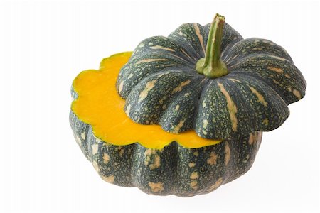 simsearch:400-07828867,k - Green ripe Pumpkin isolated on white background Photographie de stock - Aubaine LD & Abonnement, Code: 400-04922096