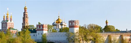 Panorama of Novodevichy Convent, also known as Bogoroditse-Smolensky Monastery.  Moscow, Russia Stock Photo - Budget Royalty-Free & Subscription, Code: 400-04922136