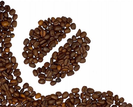 coffee beans corner over white background Photographie de stock - Aubaine LD & Abonnement, Code: 400-04922130