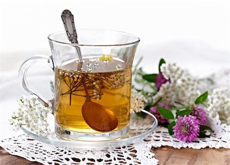 flower table kitchen - herbal tea Stock Photo - Budget Royalty-Free & Subscription, Code: 400-04922278