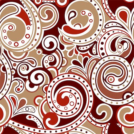 Illustration of retro scroll pattern, made as seamless, easy to repeat. Stock Photo - Budget Royalty-Free & Subscription, Code: 400-04922385