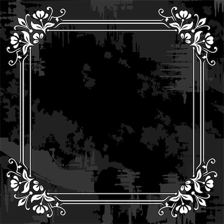 simsearch:400-06850003,k - Decorative frame on black Stock Photo - Budget Royalty-Free & Subscription, Code: 400-04922760