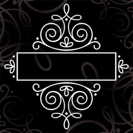 simsearch:400-06850003,k - Decorative frame on black Stock Photo - Budget Royalty-Free & Subscription, Code: 400-04922771