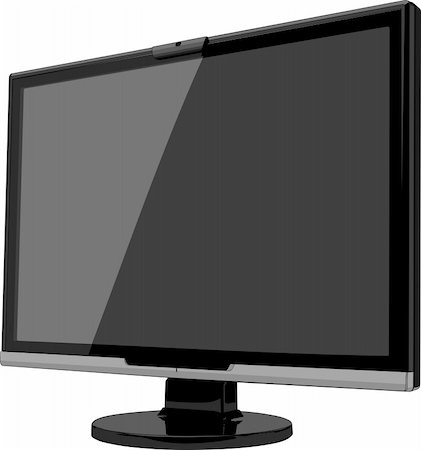 Monitor isolated on white Stock Photo - Budget Royalty-Free & Subscription, Code: 400-04922878