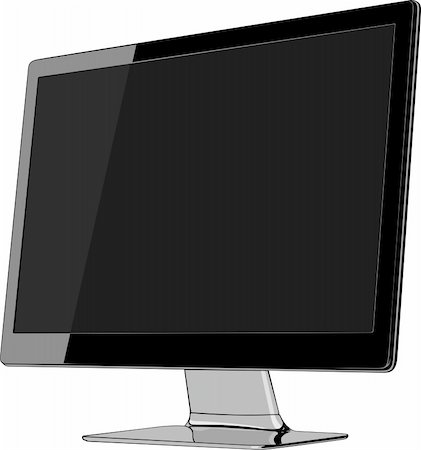 Monitor isolated on white Stock Photo - Budget Royalty-Free & Subscription, Code: 400-04922879